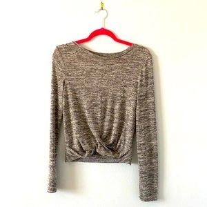 Front Twisted Gray Longsleeve